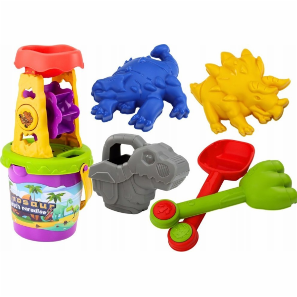 LeanToys Pískoviště Sada dinosaurů Mlýnek na trychtýř Lop...