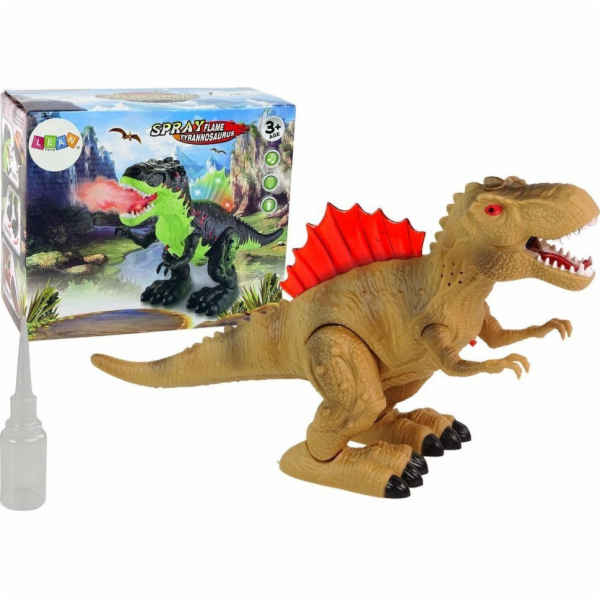 LeanToys Ohnivý dinosaurus parní svítící bateriový provoz...