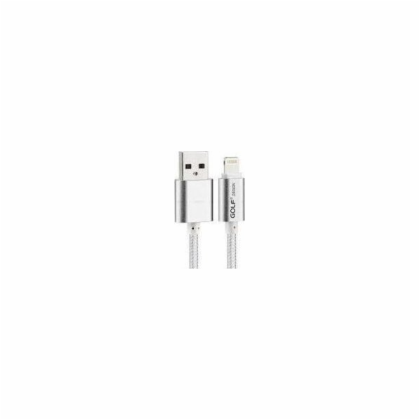 Golf USB kabel USB-A - Lightning 1 m stříbrný (IPCABMETIARG)