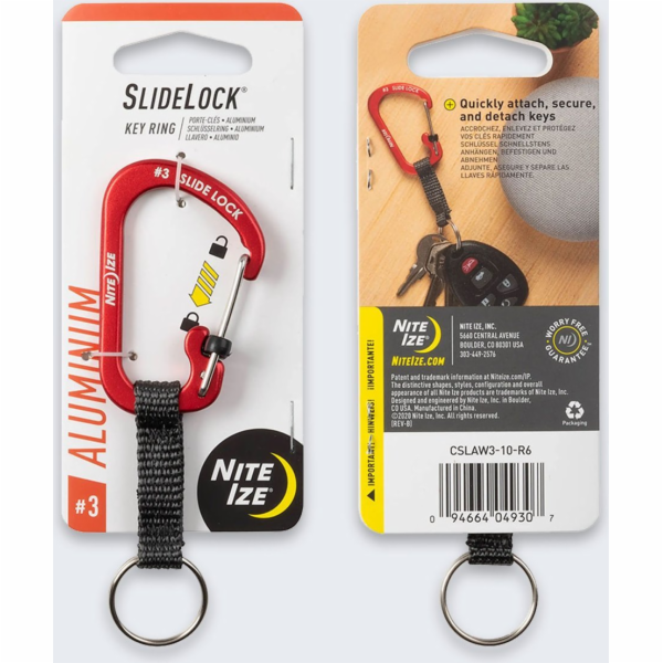 NiteIze Klíč Nite Ize Slidelock červený