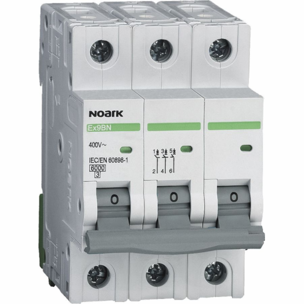 Noark jistič 3P C 25A 6kA AC Ex9BN 100145
