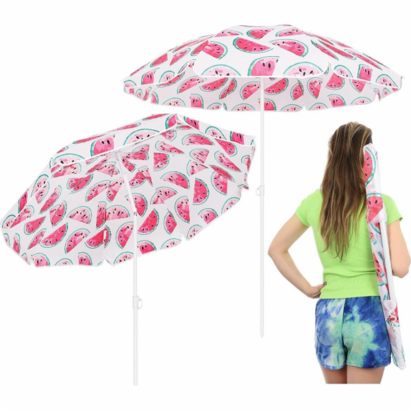 Enero Plážový a balkonový slunečník 160cm vodní meloun 10...