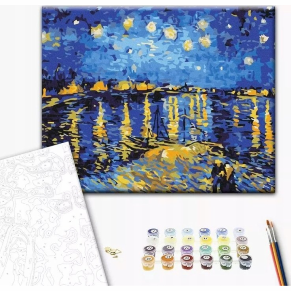 Norimpex Obraz podle čísel BRUSHME, 40x50 cm, hvězdná noc...