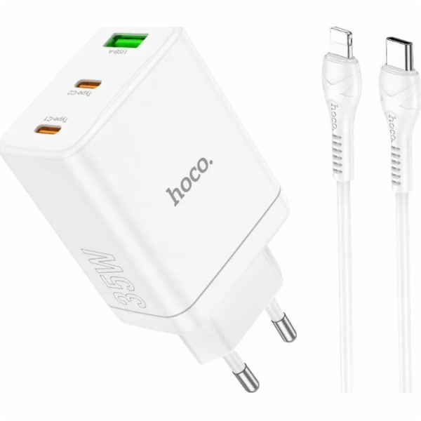 Hoco Nabíječka HOCO do zásuvky 2 x Type-C + USB A + Type-...