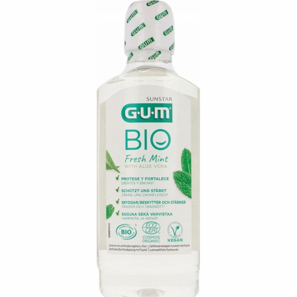 Sunstar GUM Bio* Mátová ústní voda 500ml bez alkoholu