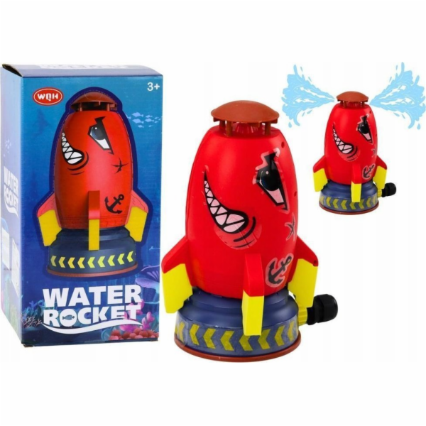 LeanToys Vodní raketový postřikovač Žraločí červená