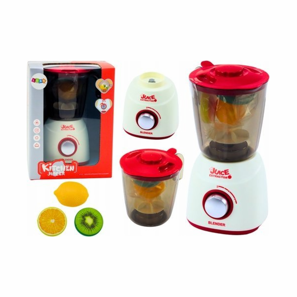 LeanToys mixér pro děti rotující světla zvukové ovoce 3 ks