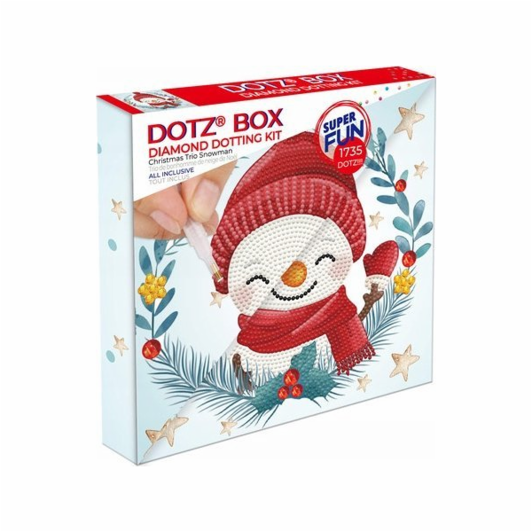 DIAMOND DOTZ DIAMOND DOTZ DOTZ BOX VÁNOČNÍ TRIO SNĚHULÁK