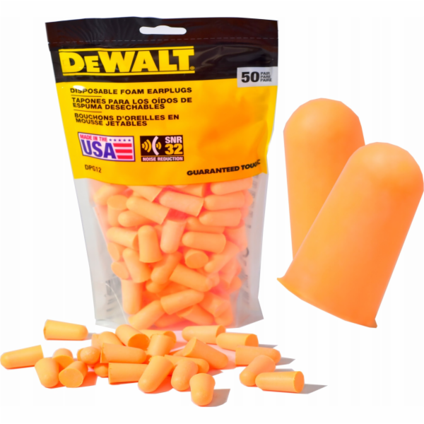 Dewalt Balení 50 špuntů do uší