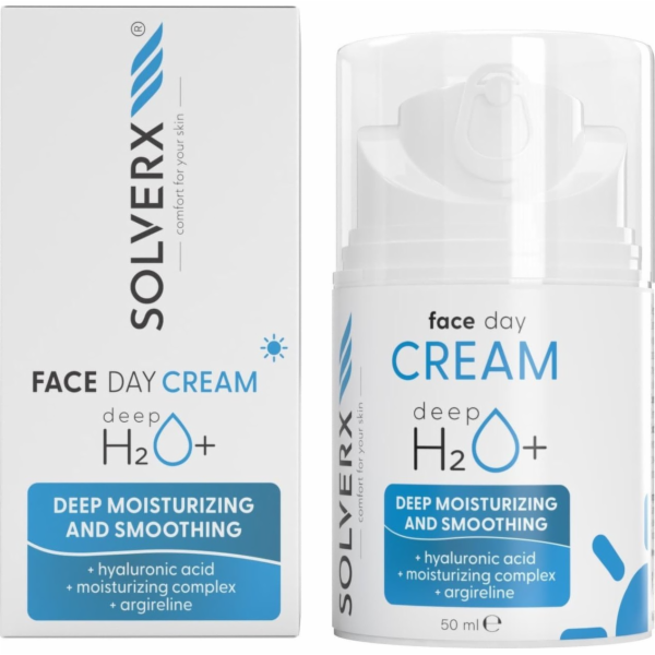 Solverx Deep H2O+ Hloubkově hydratační denní krém pro suc...