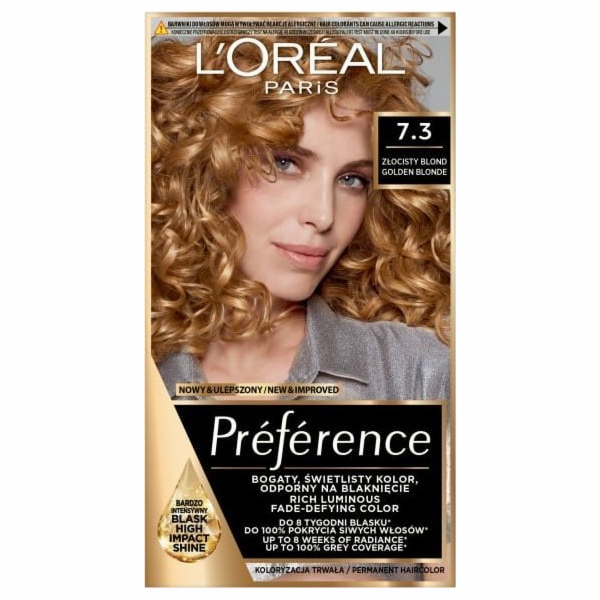 L OREAL L'OREAL L'OREAL Preference barva na vlasy 7.3 Zla...