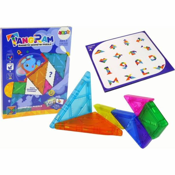LeanToys Tangram Puzzle 7 magnetických kostek