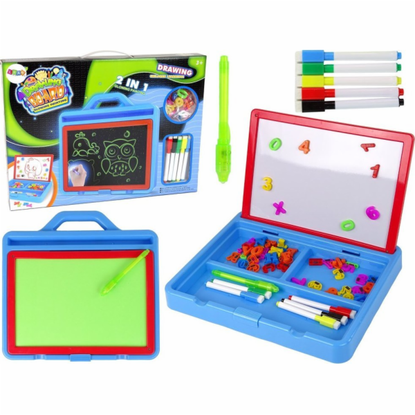 LeanToys Magnetická kreslicí deska Glowing Paint 2 v 1