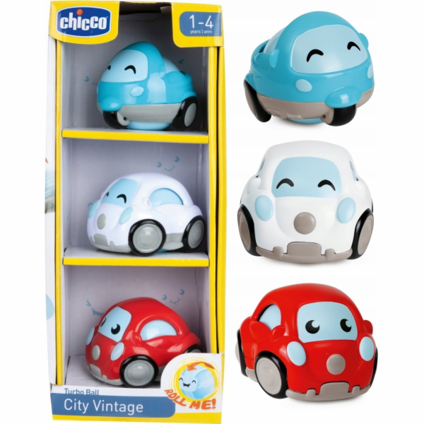 Chicco Sada 3 mini autíček TURBOBALLS VINTAGE Chicco