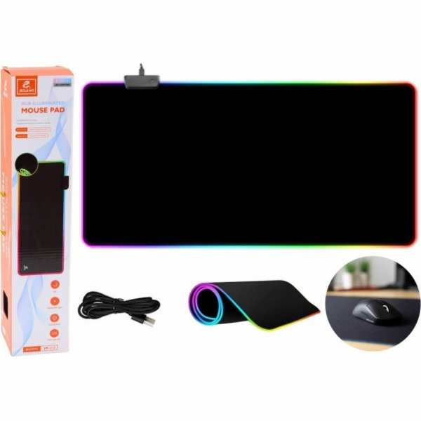LeanToys Podložka pod myš s klávesnicí a LED osvětlením 3...