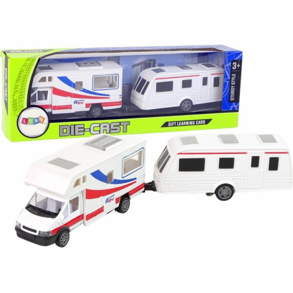 LeanToys Sada vozidel , obytný karavan, kovové prvky