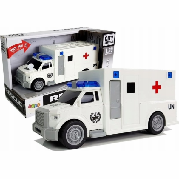 LeanToys Sanitka s motorizovanou sanitkou 1:20 se zvukem ...