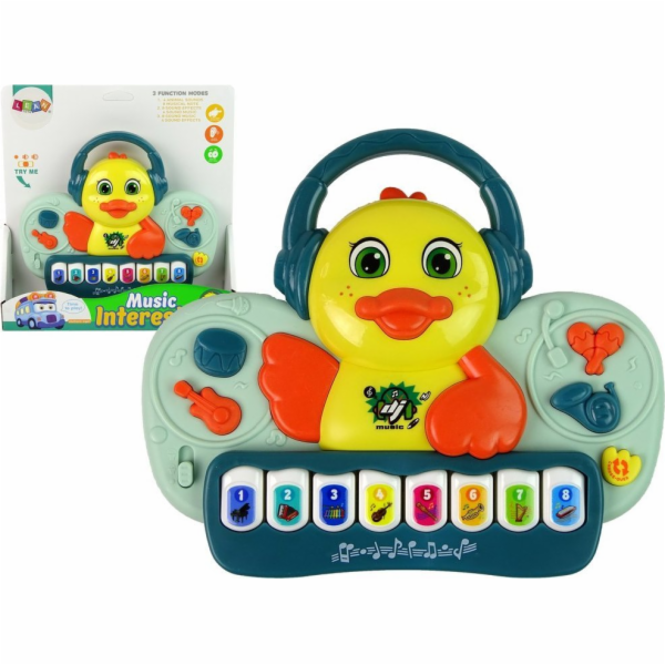 LeanToys Interaktivní piano Kachna DJ zvuk Hudební nástro...