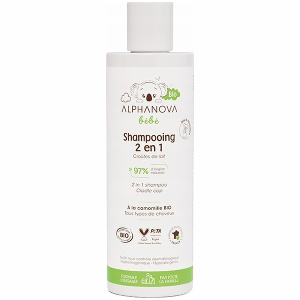 Alphanova Bebe Bio* 2 v 1 dětský šampon 200ml