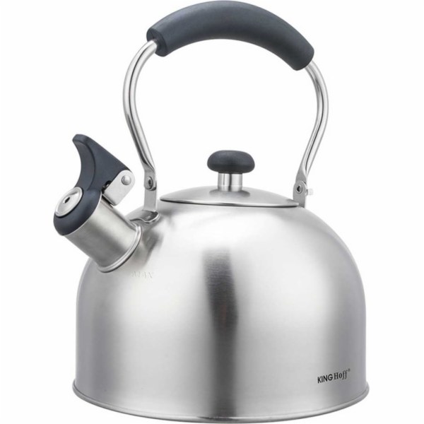 KingHoff Konvice 2,5 l s píšťalkou KINGHOFF KH-1859 stříbrná