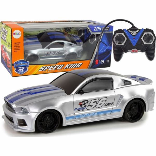 LeanToys Sports Fast auto na dálkové ovládání R/C stříbrn...