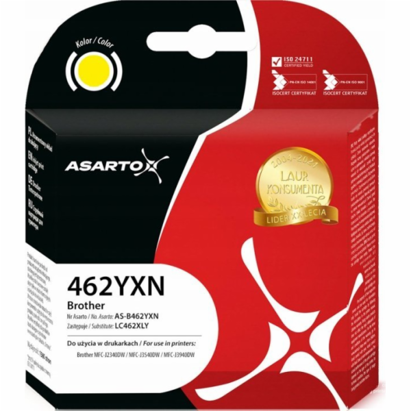 Asarto Inkoust Inkoust Asarto pro Brother 462YXN | LC462X...