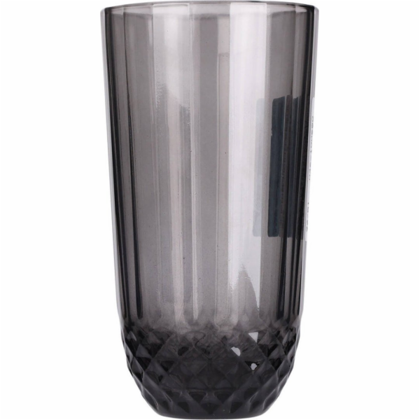 Excellent Houseware Skleněný hrnek ze šedého skla, 345 ml