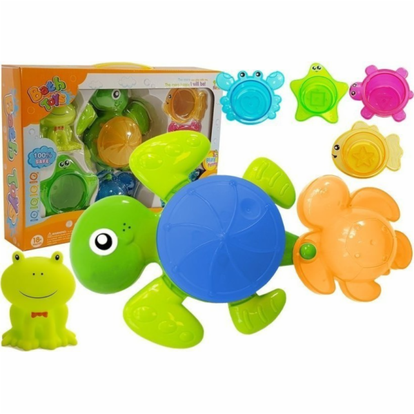 LeanToys Hračky do koupele s želvou od LEAN Toys