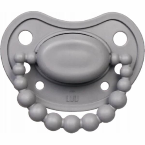 NUK LUU DĚTSKÝ dudlík 3-6M KRÁSNÝ ŠEDÝ