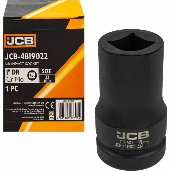 JCB Impact nástrčný klíč 1 až 22 mm čtyřhranný (4hranný)