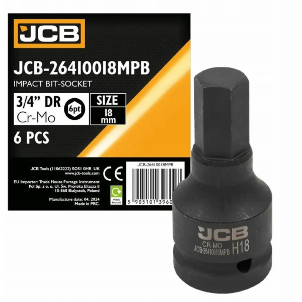 JCB Nástrčný klíč Impact Bit 3/4 18 mm (6hranný)