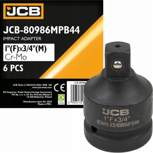 JCB Adaptér Impact 1(F) x 3/4(M) (vyztužená ocel SCM440)