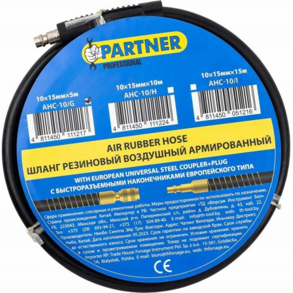 Partner Pneumatická hadice Reinforced gumová 10 mm x 5 m ...