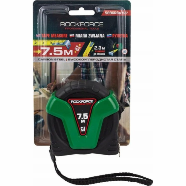 Rockforce Svinovací metr (rolovací pásmo) 7,5 m x 27 mm