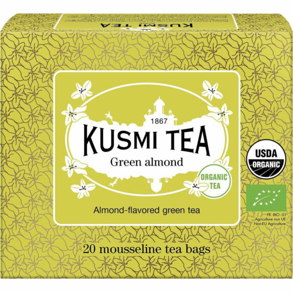 Brown House & Tea Kusmi Tea - Zelený mandlový čaj - 20 sáčků