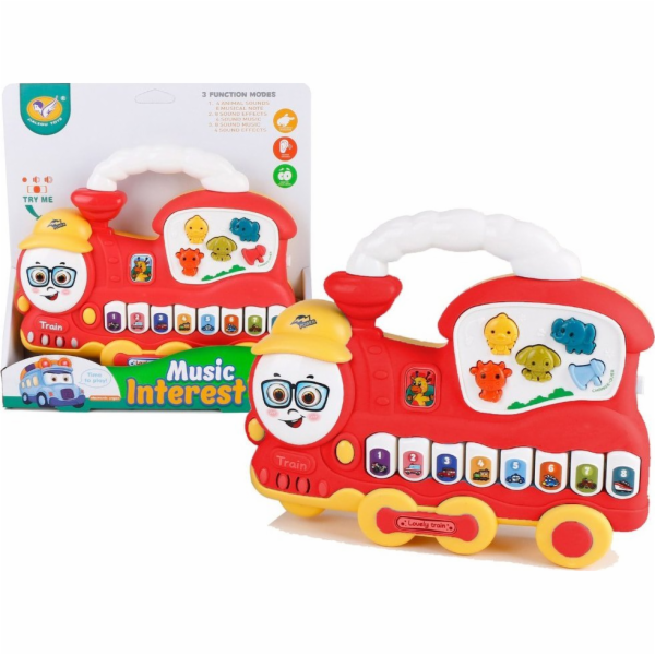 LeanToys Interaktivní piano Lokomotiva Zvuky zvířat Zvuky...