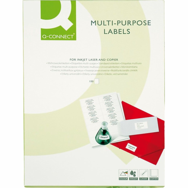 Q-Connect Univerzální štítky Q-CONNECT, 52,5x29,7 mm, obd...