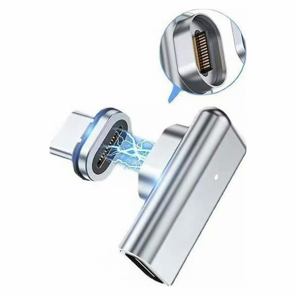 Beline BLNAM01 USB-C adaptér - magnetický stříbrný