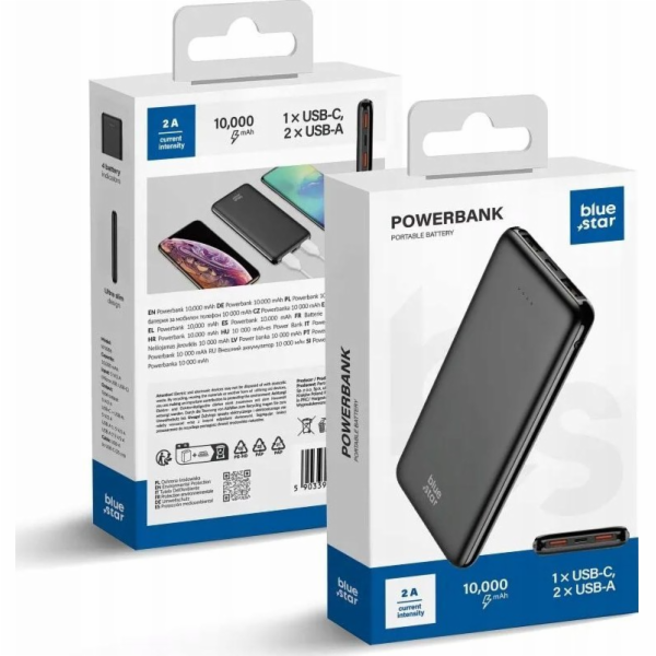 Bluestar Powerbanka BLUE STAR 10000 mAh 2A W1086 černá