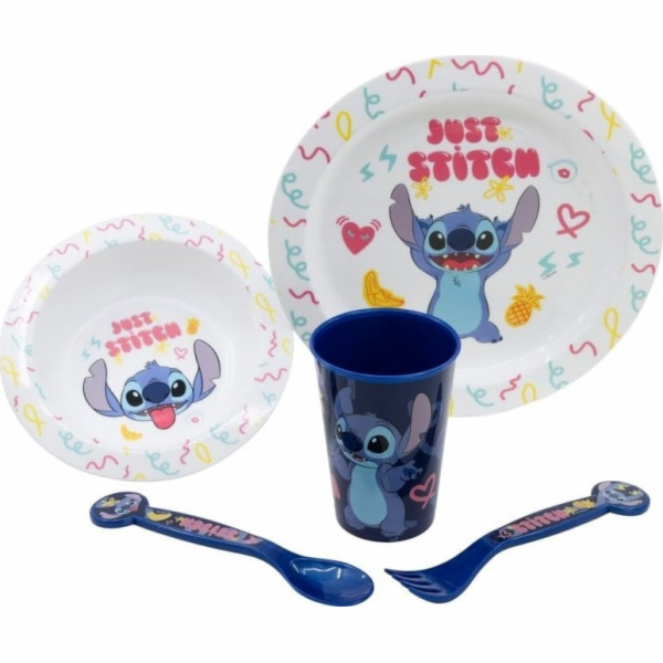 Stitch Disney - 5dílná sada nádobí do mikrovlnné trouby z...