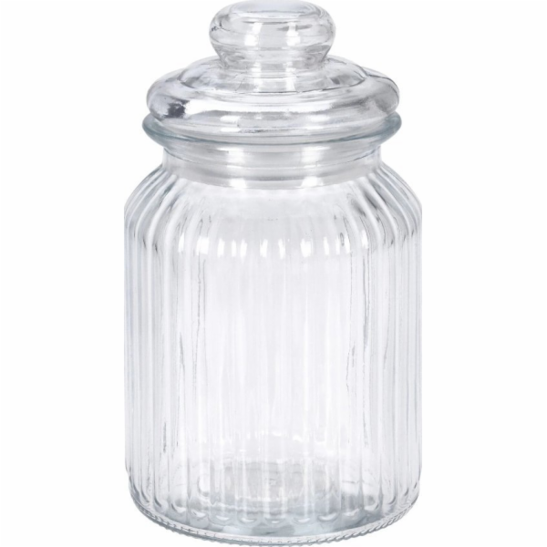 Zeller Žebrovaná sklenice s těsně přiléhajícím víkem, 750 ml