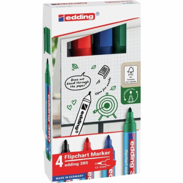 Edding Popisovač na flipchart 1,5-3 mm 4 barvy