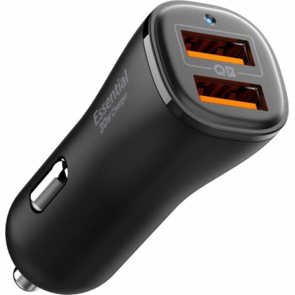 Spigen Autonabíječka ESSENTIAL EV302 se 2 porty 30W, černá