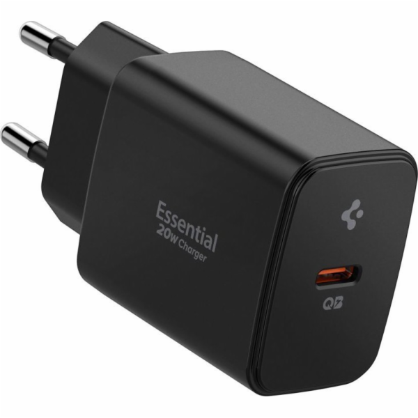 Spigen ESSENTIAL EE201EU 1PORTOVÁ SÍŤOVÁ NABÍJEČKA 20W ČERNÁ