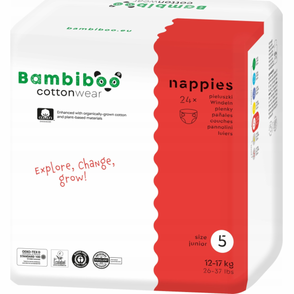 Munchkin BAMBIBOO - JEDNORÁZOVÉ BAVLNĚNÉ PLENKY R5.24 KS