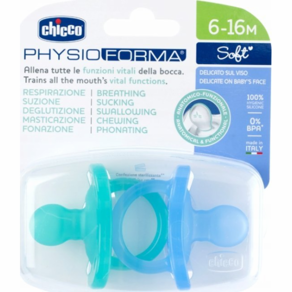 Chicco CHICCO-7308721-PACTON PF Měkká modrá 6-16měsíční 2ks