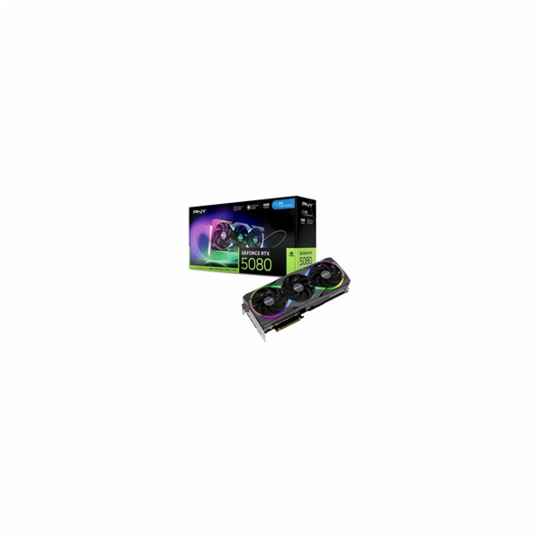 PNY Grafická karta GeForce RTX 5080 OC ARGB 3F 16GB 256bi...