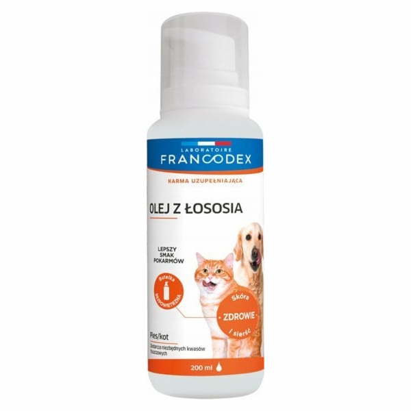 Francodex Lososový olej pro psy a kočky 200 ml