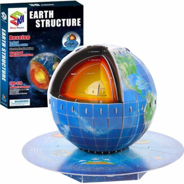 LeanToys 3D vzdělávací puzzle Planeta Země Zemské jádro 5...