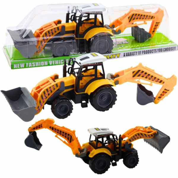 LeanToys Velký rypadlo-nakladač zemědělské stavební mobil...
